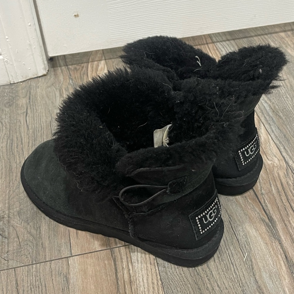 UGG Classic Black Fur-Lined Boots